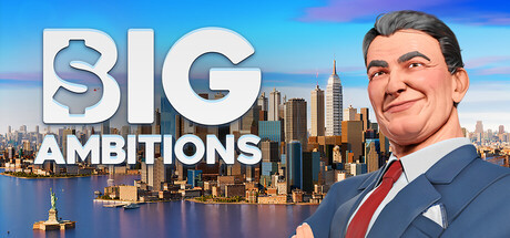Big Ambitions business simulation game city and storefronts